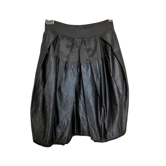 SK171) Donna Karan Collection Charcoal Pleated Tiered Pullon Full Skirt Small? - Picture 2 of 7
